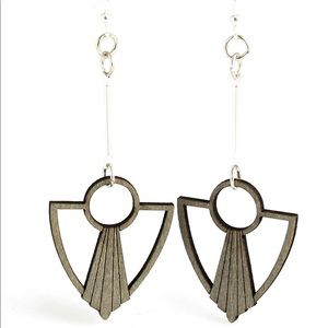Art Deco Anchor Fan Earrings